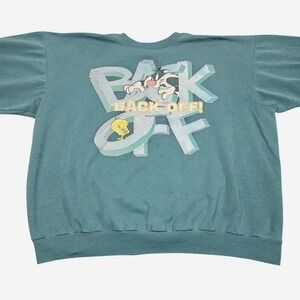 Vintage 90s Looney Tunes Crewneck Sweatshirt Womens 22W Sylvester Tweety USA